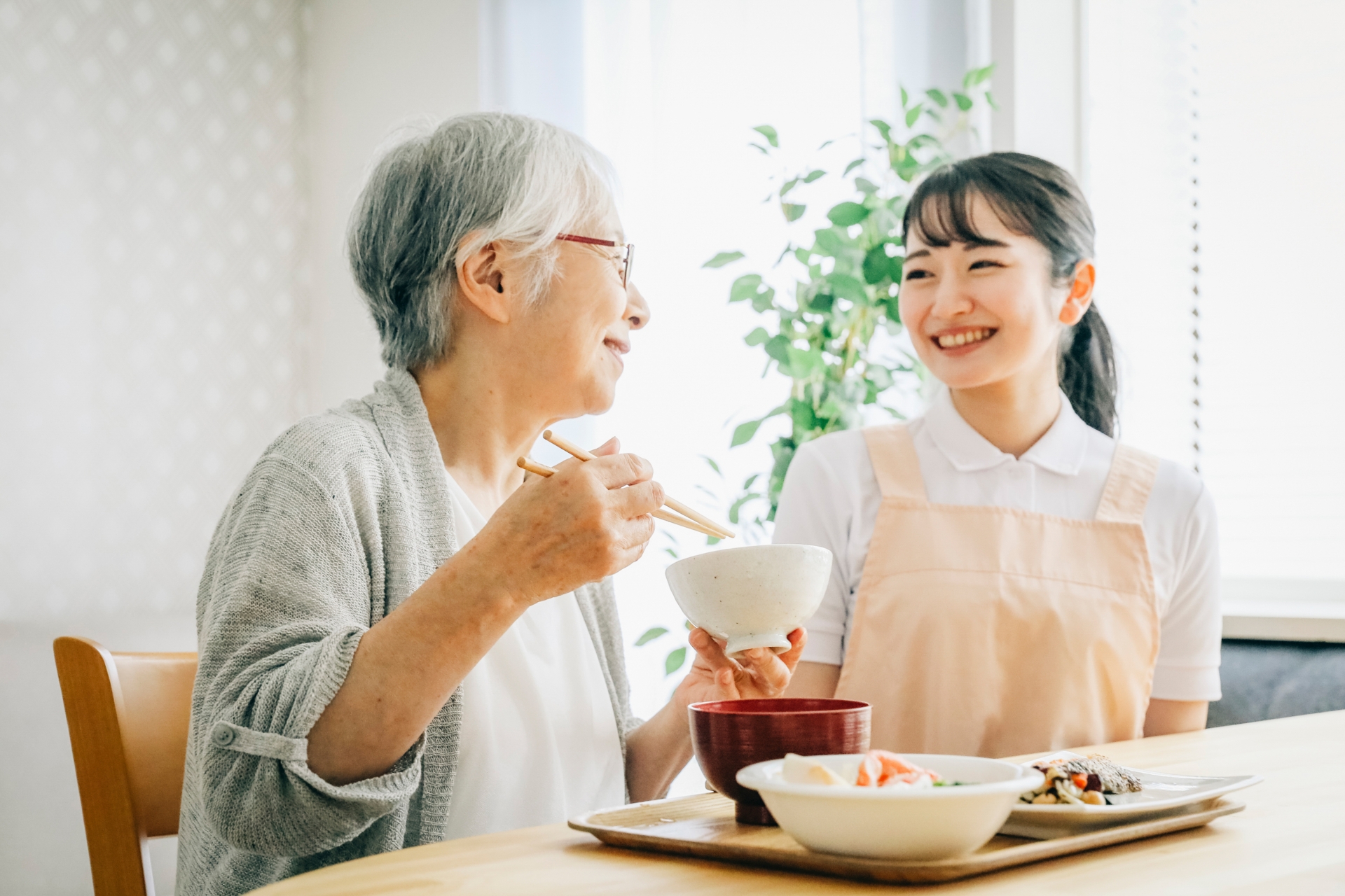 利用者とスタッフ